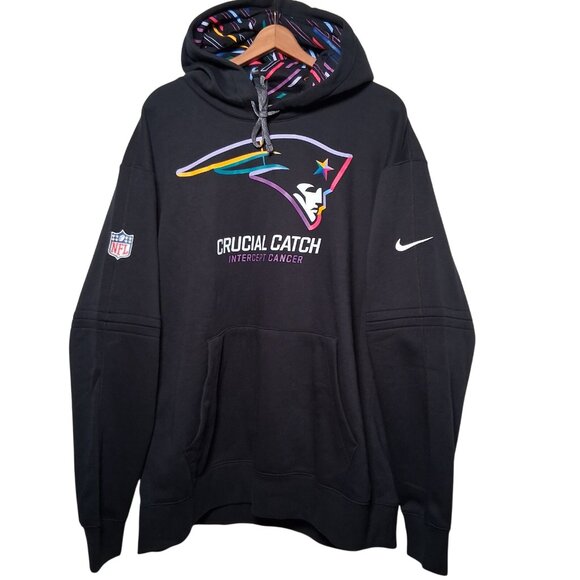 New England Patriots Nike Crucial Catch Hoodie XXL Pullover Hooded Sweatshirt - Picture 2 of 16